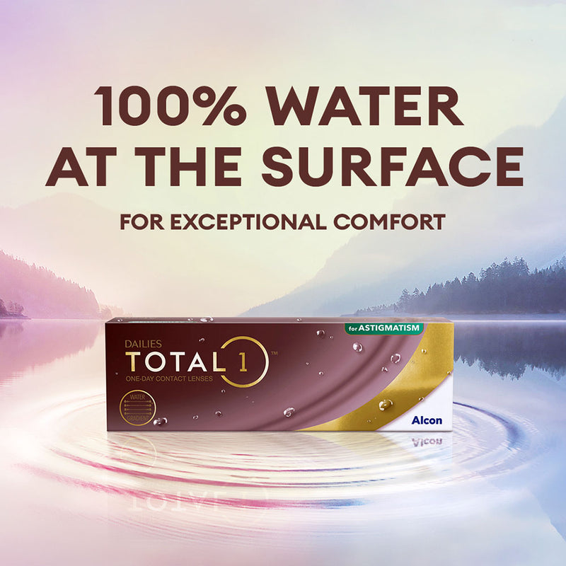 Alcon DAILIES TOTAL 1 for ASTIGMATISM Contact Lenses (30 pcs) + [FREE 5pcs]