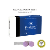 FreshKon 58 Clear Monthly Clear Contact Lenses (6 pcs) + FREE Lens Case
