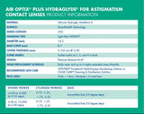 AIR OPTIX plus Hydraglyde for ASTIGMATISM Monthly (3 pcs) + [FREE 1 pc] + FREE Lens Case