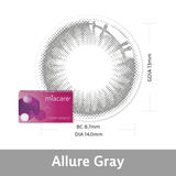 miacare CONFiDENCE Allure Colour Silicone Hydrogel Monthly Contact Lenses (2 pcs)