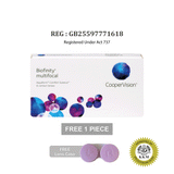 CooperVision Biofinity Multifocal Silicone Hydrogel Monthly Contact Lenses (3 pcs) + [FREE 1pc] + FREE Lens Case