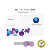 CooperVision Biofinity Silicone Hydrogel Monthly Contact Lenses (3 pcs) + FREE Lens Case