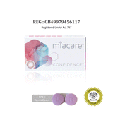 miacare CONFiDENCE Flash Colour Silicone Hydrogel Monthly Contact Lenses (2 pcs) + FREE Lens Case