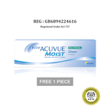 1-DAY ACUVUE® MOIST MULTIFOCAL Daily Contact Lenses (30 pcs) + [FREE 1pc]