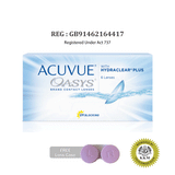 ACUVUE OASYS WITH HYDRACLEAR PLUS Bi-Weekly Clear Contact Lenses (6 pcs) + FREE Lens Case