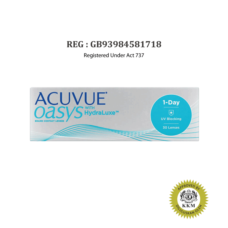 ACUVUE oasys 1-Day WITH HydraLuxe Daily Clear Contact Lenses (30 pcs)
