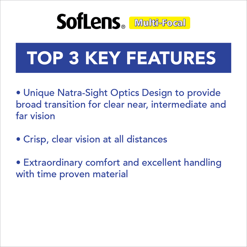 Bausch & Lomb Soflens Multifocal Contact Lenses (6 pcs) + [FREE 1 pc ULTRA for Presbyopia] + FREE Lens Case
