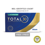 Alcon TOTAL 30 for ASTIGMATISM Monthly (3 pcs) + [FREE 1 pc]