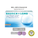 BAUSCH + LOMB ULTRA Toric For Astigmatism Silicone Hydrogel Monthly Contact Lens (6 pcs) + [FREE 1 pc] + FREE Lens Case