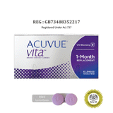 ACUVUE vita Monthly Clear Contact Lenses (6 pcs) + FREE Lens Case